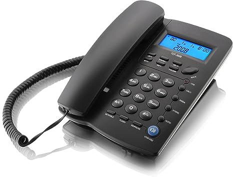 antianzhizhuang TCF3000 Téléphone fixe filaire avec répondeur téléphonique mains libres pour la maison, le bureau, l'hôtel TCF3000 Téléphone fixe standard avec répondeur automatique