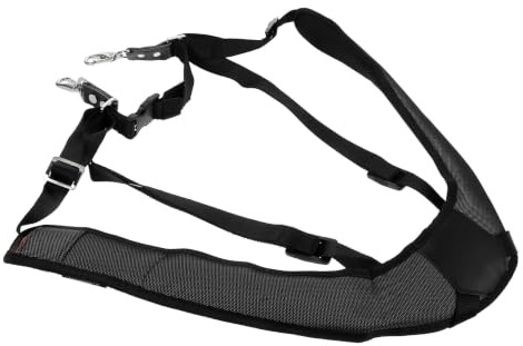 Verstellbarer Djembe Gurt Schwarz, Afrikanisches Trommelzubehör | 1 Stück, 20mm High Density Schaum mit Air Mesh, Eva Verbund für Unterschiedliche Körperformen