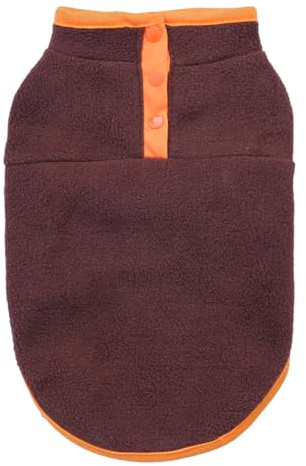 MeiAOBest Haustier Kleidung, Hund kaltes Wetter Mantel Warme Hund Jumper Weiche Fleece Weste Jacke Pullover Kostüm für Welpen Kleine Hunde_Braun(S)