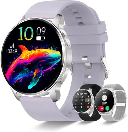Betatree Montre intelligente pour homme et femme avec appels et réponse, notifications de message, 1,32 Montre de fitness numérique, 20 sport SpO2 sommeil cardiofréquencemètre, Android iOS Smart