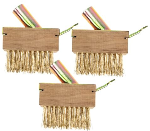 Sosoport 3stücke Teiliges Gartenreinigungsbürsten Hochwertige Stahlbürsten Für Effektive Entfernung Von Moos Und Terrassen Und Pflastersteinen