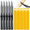 SPORWAY 5 Pezzi Taglierine Professionali: Coltelli Multiuso Retrattili con 50 Lame a Scatto, Taglierina Standard Staccabile da 9mm, Coltello Grafico per Ufficio Pesante, Casa, Artigianato (Nero)