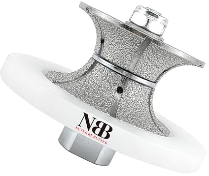 NBB Diamantfasfräs skärande fräsar diamantformade hjul med större däckstyrning och M14 porslinsprofileringsborr keramiska plattor granit marmor sten (Full-Bullnose V30)