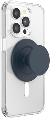 PopSockets Phone Grip for MagSafe with Kickstand, Magnetic Stand, Swappable Top, Secure Hold for iPhone MagSafe Cases, Phone & Tablet Grip - Soft Touch Navy