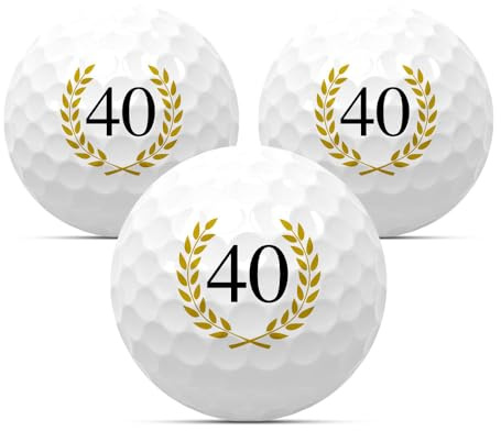 Juego de 3 pelotas de golf 40 para cumpleaños, regalo de golf, regalo de cumpleaños, regalo de cumpleaños, aniversario, aniversario, feliz cumpleaños, 18, 20, 22, 25, 30, 33, 35, 44, 45, 50, 55, 60,