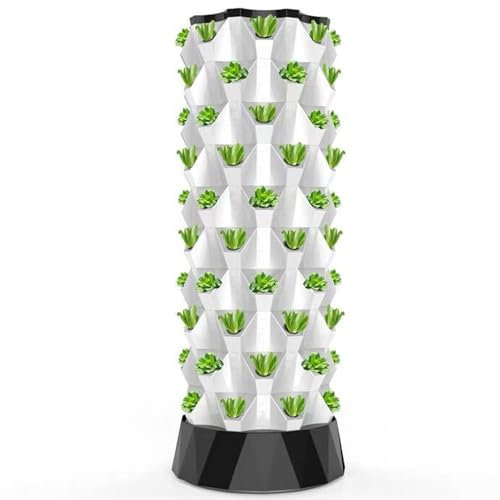 Hydroponics Tower Set, Hydroponics odlingstorn, Hydroponics lantbruksutrustning, för inomhus- och utomhustorn Garden Hydroponics odlingssats White-10storeys