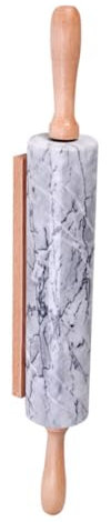 Alipis Mattarello in Marmo Con Manico in Legno in Marmo Mattarello Per Cuocere Perno Di Cottura Per Uso