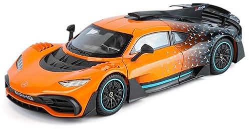 imtfzct 1:18 Mercedes-AMG ONE Diecast-Modellauto Sammlermodell aus Metall mit Sound- und Lichteffekten und Rückzugfunktion Festliches Geschenk in Orange