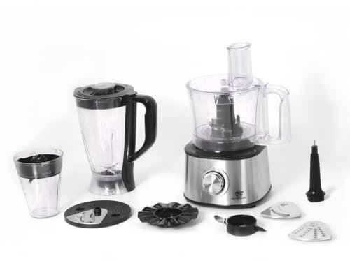 Food Processor Multifunctional and Blender with 2 Speeds Pulse Mixing Bowl Large Capacity for Slicing Shredding Kneading Juicing Dishwasher Safe Parts (7-IN-1 Food Processor)