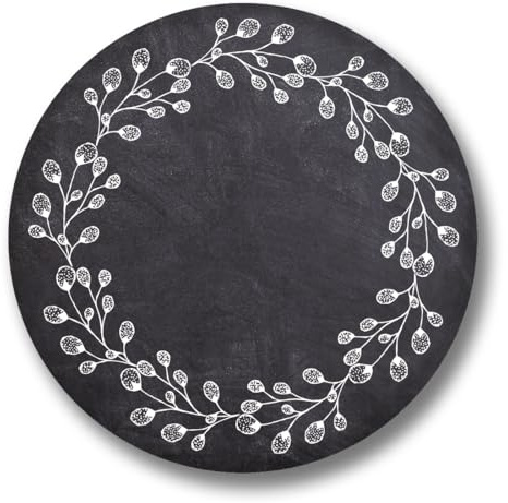 Schild Türschild rund 15cm groß Kreide Vintage Shabby inkl. Klebepunkte verschiedene Schilder zur Auswahl (Blanko)