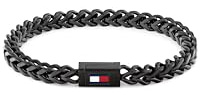 Tommy Hilfiger Jewelry Gliederarmband für Herren aus Edelstahl mit der Ikonischen Flagge – Erhältlich in Silber, Gold oder Schwarz