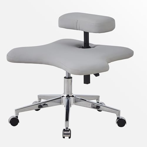 Ergonomischer Kniestuhl Büro mit gekreuzten Beinen Kniendes Büro Kunstleder Haltung Korrigierender Sitz/Sitz Kniebeugen Meditationsschreibtisch Armloser Spielhocker