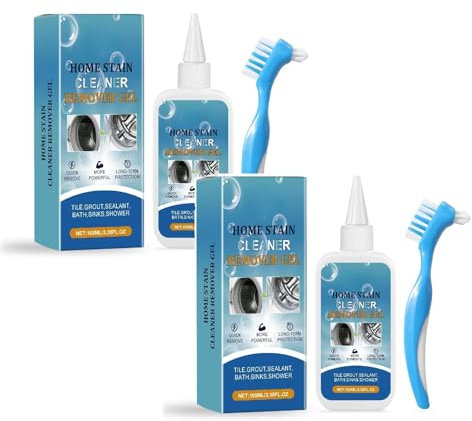 2025 Reinigungsgel zum Entfernen von Flecken im Haushalt, 100 ml, Fugenreiniger, Waschmaschinenreiniger zum Waschen von Fugenmörtel, Fliesen, Kühlschrank, Fenster, Badezimmer, Küchenspüle (2)