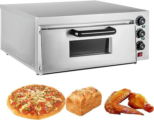 VNNHGB Forno ad Aria Calda, Timer 120 Minuti, Calore Regolabile Individualmente, Forno Elettrico a Doppio Strato, Forno per Pizza, Forno per Torte, Pane e crostate.