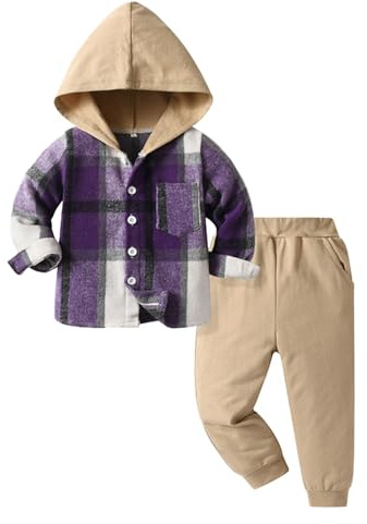 Set da 2 pezzi con cappuccio e pantaloni della tuta per bambini, casual, con cappuccio, da viaggio, autunno, per bambini, plaid per uscire, felpa con cappuccio, pantaloni della tuta, set grafico