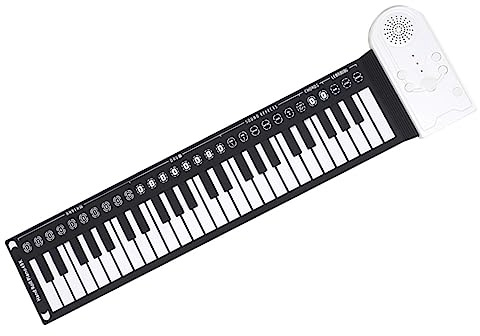 Parliky Piano Electrónico Enrollable Portátil de Silicona 49 Teclas y Altavoz Incorporado para Niños y Adultos, Adecuado para Principiantes y Música Lugar