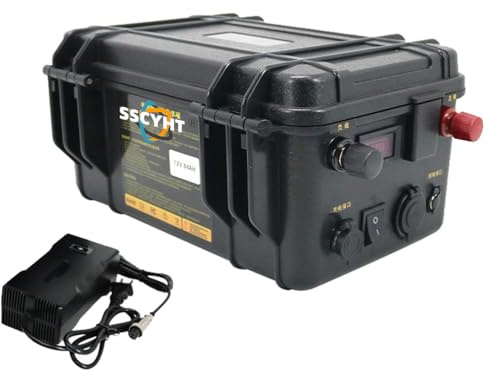 SSCYHT 12v100ah, Batterie d'hélice Marine 12V 100Ah 120Ah 150Ah 200Ah au Lithium, de Remplacement pour voiturette de Golf, Bateau, Camping-Car, Moteur de pêche à la traîne, avec Chargeur