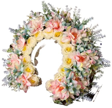 Blomsterkrans av konstgjorda blommor, Blommigt pannband Flerfärgat for kvinnor Brud Bröllop Håraccessoarer(Color7)