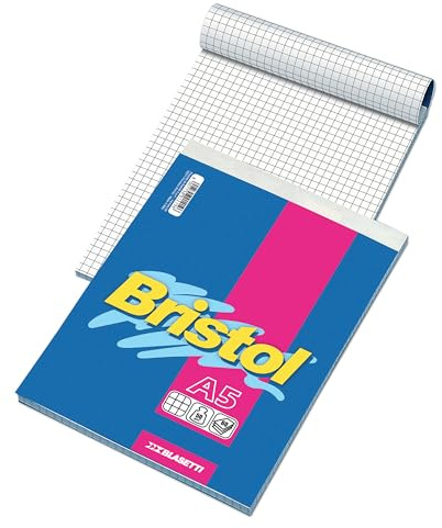 Blasetti Bristol Blocco Note A5 - Block Notes Quadretti - Conf. 10pz
