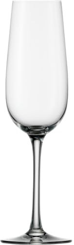 Stölzle Lausitz Flute Champagne Weinland Set di 6, 200 ml – Eleganti Calici in Cristallo Ideali per Prosecco & Spumante – Lavabili in Lavastoviglie & Antiurto, Made in Germany