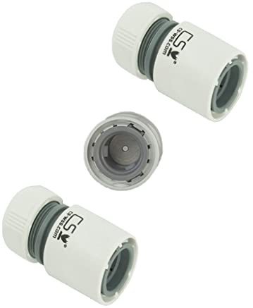 CS Bewässerungssysteme GmbH Schnellschlauchstück Premium 1/2 Zoll mit Durchflussreduzierung 3er Set für die Gartenbewässerung mit CS Perlschlauch/Gartenschlauch