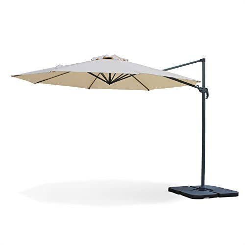 GARDEN DELUXE COLLECTION Sonnenschirm aus Holz, rund, 300 cm