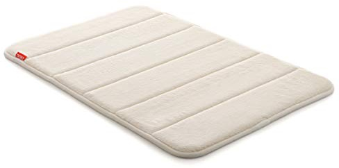 TATAY Alfombra de Baño Nuvola, 100% Microfibra, Antideslizante, Absorvente, Secado Rápido, Suave, Efecto Memoria, Apto Lavadora, Blanco, Medidas 40 x 60 cm