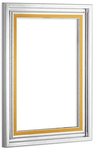 Bildershop-24 Schattenfugenrahmen Gladi10 zum Einrahmen von Acrylglas, Glas, Alu-Dibond, Forex Bildträgern Neu mit 0.5cm Schattenfuge Gladi10 20x20cm Silberglanz Vintage