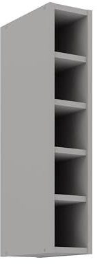 Hängeschrank Regal 15 cm Bianca Grey - Grau Küchenzeile Küchenblock