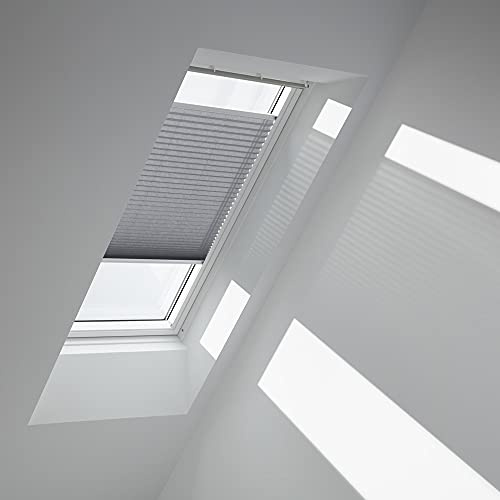 VELUX Original Plissee (FHL), Weisse Seitenschienen, SK08, Grau/FHL SK08 1282SWL