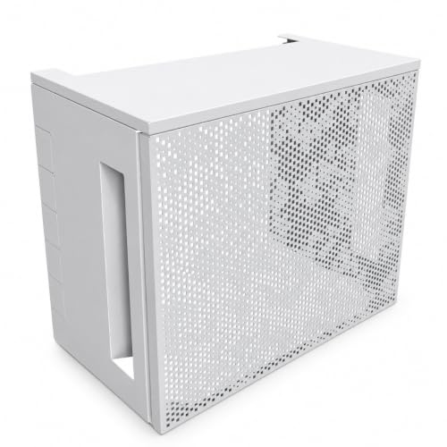 Cache climatiseur en alu thermolaqué T2 baroque H113xL110xP64 cm blanc