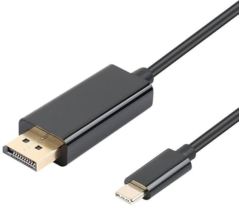 INF Adaptador USB-C a DisplayPort (DP) 4K (1,8 m) Negro