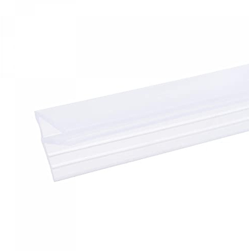 sourcing map Frameless Glass Shower Door Sweep, 177.17 Long, for 1/4(6mm) Glass, F-Type Door Side Seal Strip