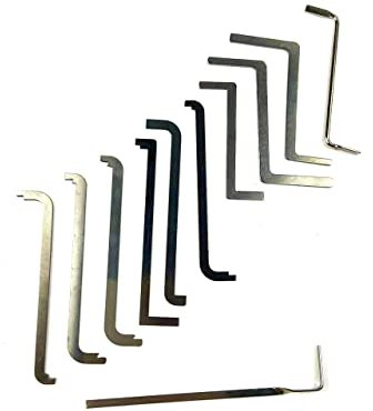 Locksmith Pick Spannschlüssel, Schlüsseldienst, Schubstange, Schlüsseldienst, 11-teilig