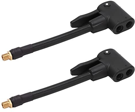 Adattatore Gonfiaggio Pneumatici 8mm, Connettore Universale per Pompa Auto Moto con Manicotto di Estensione, Ugello a Leva Rapida per Valvola Americana Francese