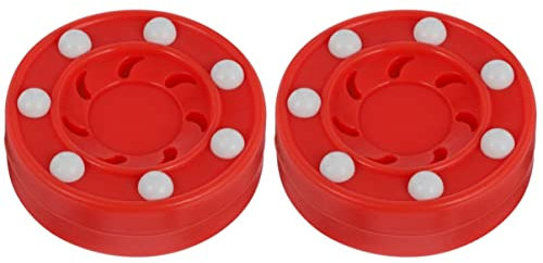 CLISPEED 2Er Set Eishockey Pucks Für Training Und Wettbewerb Offizielle Street Hockey Pucks Für Indoor Und Outdoor Spiele Rollhockey Puck 7.5X7.5X6 cm 220G