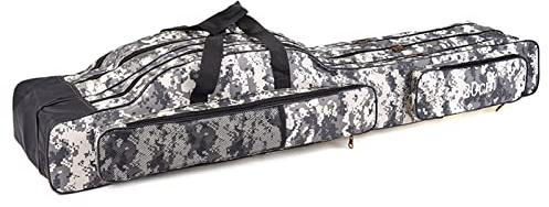Lixada 3-lagige Angeltasche, tragbar, zusammenklappbar, Angelrutenrolle, Angelgerät, Tragetasche, Reise-Aufbewahrungstasche,120/150CM(optional)