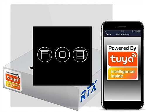 TUYA RTX SH Rollladen-Touch-Schalter Schwarz ZigBee