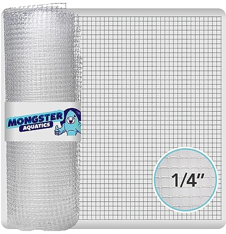 Clear Mesh Netting Material - 4'x5' - Plastic Mesh Screen Netting for Fish Aquarium Screen Top Cover - Aquarium Top - Aquarium Screen (4' x 5')