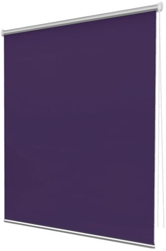 Doppelrollo Klemmfix Ohne Bohren 85 x 150 cm Sonnenschutz Blickdicht Rollade Rollo Jalousie Höhe Stufenlos Verstellbar für Fenster und Tür, Lila