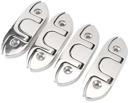 Boot Klappklampe, Extrem Langlebig Faltbares Design Marine Deck Seil Klampe 316 Edelstahl für Bootszubehör, Dock Mooring und Yachtdeck Nutzung