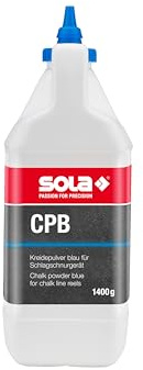 Sola CPB Schlagschnurkreide Blau - Füllmenge 1400 g - Schlagschnurpulver Blau, Ersatz-Kreide für Schlagschnur - sehr gut sichtbar auf hellen Oberflächen - gute Hafteigenschaften - leicht abwaschbar
