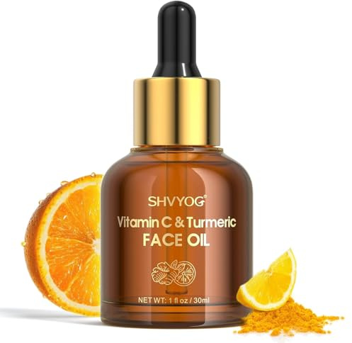 SHVYOG Vitamin C Turmeric Face Oil, Skin Moisturizing, Firming Vitamin C Oil, Turmeric Oil for Dry Skin, Wrinkles, and Uneven Skin Tone 1 Fl Oz
