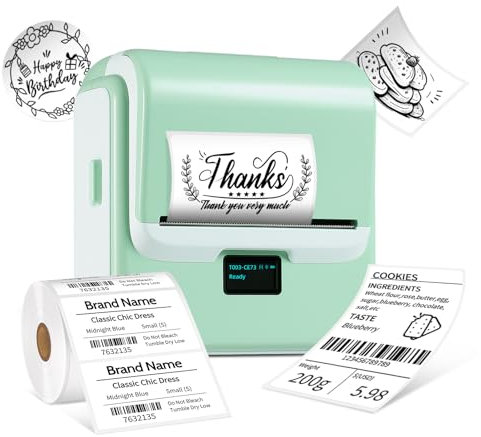 ORGSTA T003 etikettendrucker selbstklebend etikettiergerät Bluetooth & USB 2200 mAh etikettiermaschinen 50 mm/s beschriftungsgerät ettikettiergeraet Label Printer Sticker Maker