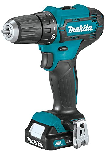 Makita FD09R1-R 12V MAX CXT Lithium-Ion 3/8 in. Cordless Drill Driver Kit with 2 Batteries (2 Ah) (Renewed)