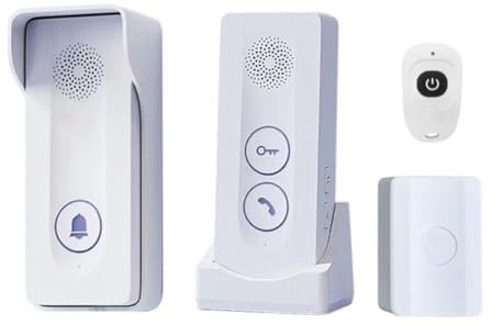 Uxsjakjsd Citofono Esterno Wireless A Lunga Distanza da 800 M, Citofono Bidirezionale con Sblocco, 433 MHz B