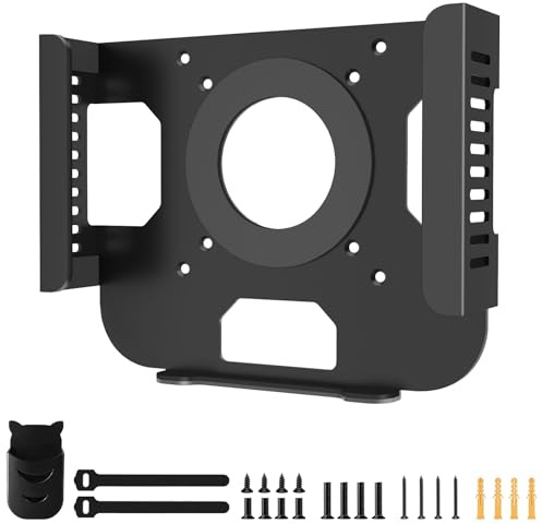 Supporto in metallo compatibile con Mac Mini M1, M2, M2 Pro Mini VESA, da parete/sottoguolo, per Mac Mini metà dal 2011 al 2023 M1 M2, supporto antigraffio per monitor per Mac Mini con portapenne