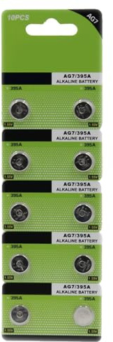 Lot de 20 piles bouton AG7/LR927/395 pour montres, jouets, longue durée d'alimentation