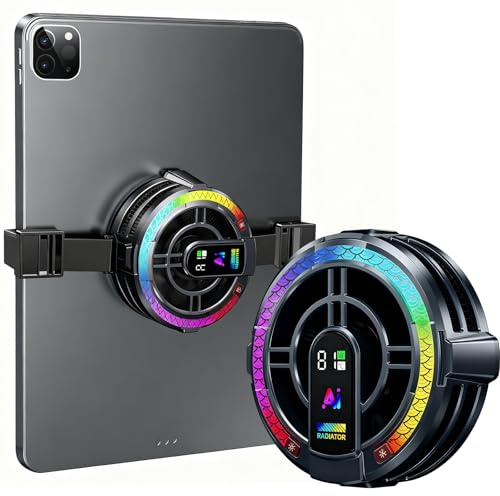 Tablet Cooler, 4 kyllägen, Magnetisk mobilkylare, Laptop Cooler, Snabb kylningsprocess, Förhindra överhettning, Universell värmare för mobiltelefon/surfplatta/iPad,För mobilspel,Tiktok Live-Streaming