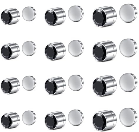 VCMART Finto anello piercing da naso in acciaio inossidabile con clip per setto nasale non forato gioielli, Acciaio inossidabile